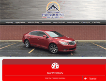 Tablet Screenshot of paramountmotors.net